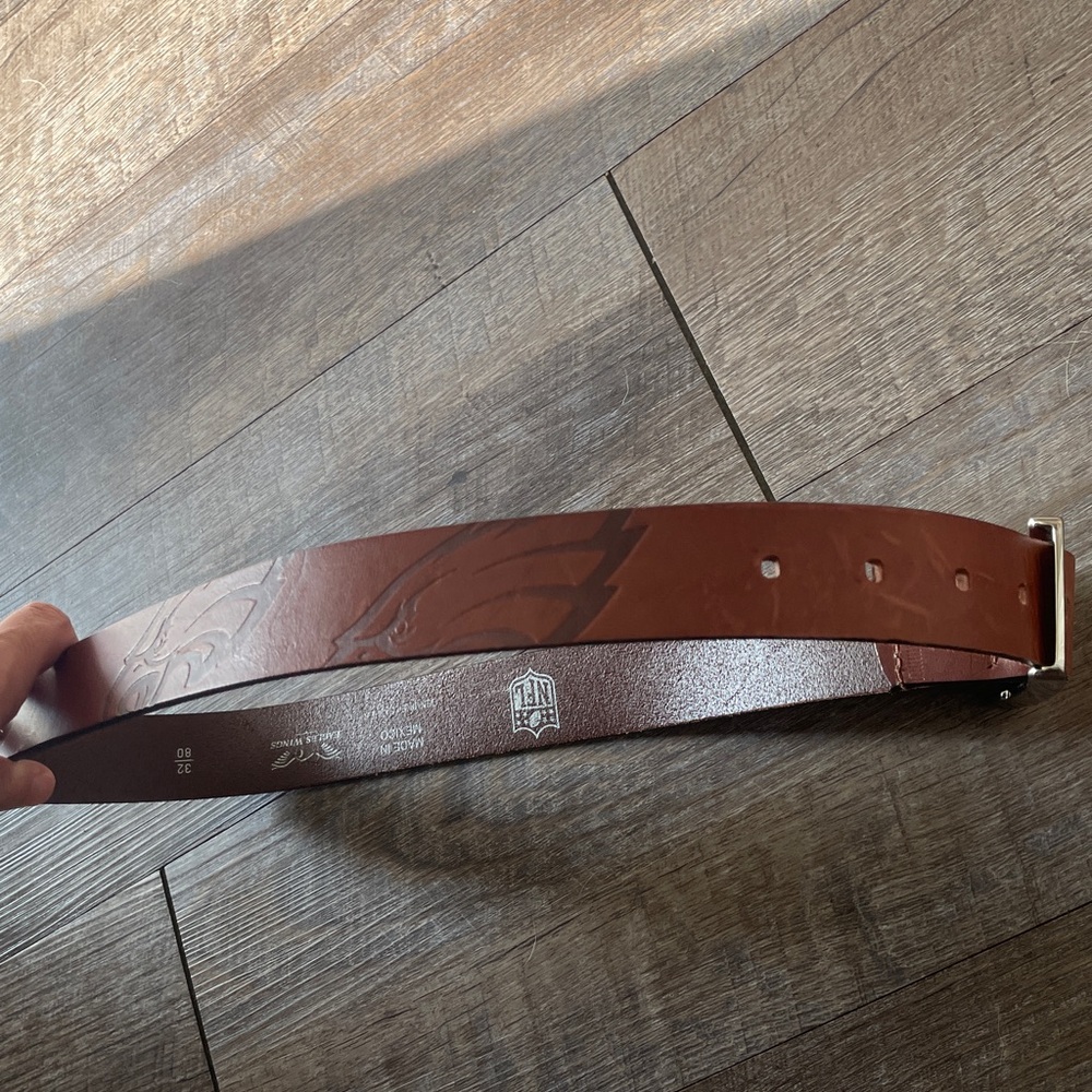 NFL Eagles Wings Philadelphia Eagles Leather Belt - Picture 5 of 6
